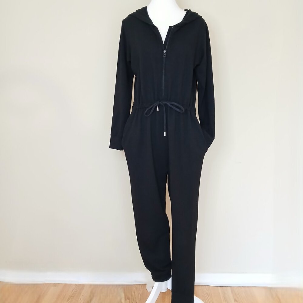 JH x Smash & Tess Harris Hoodie Loungewear Romper in Black Size Medium